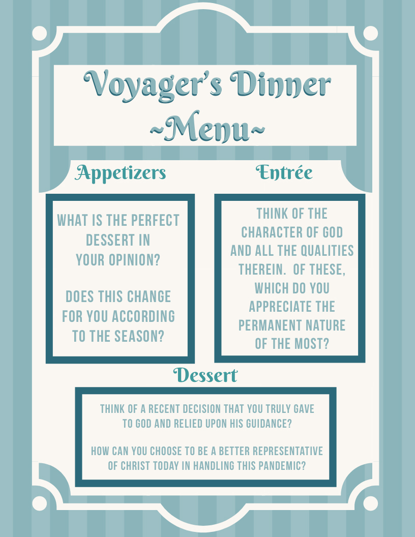 voyagers menu